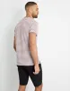 Brown & White Stripe Open Neck Collar Polo Shirt sold by Threadbare