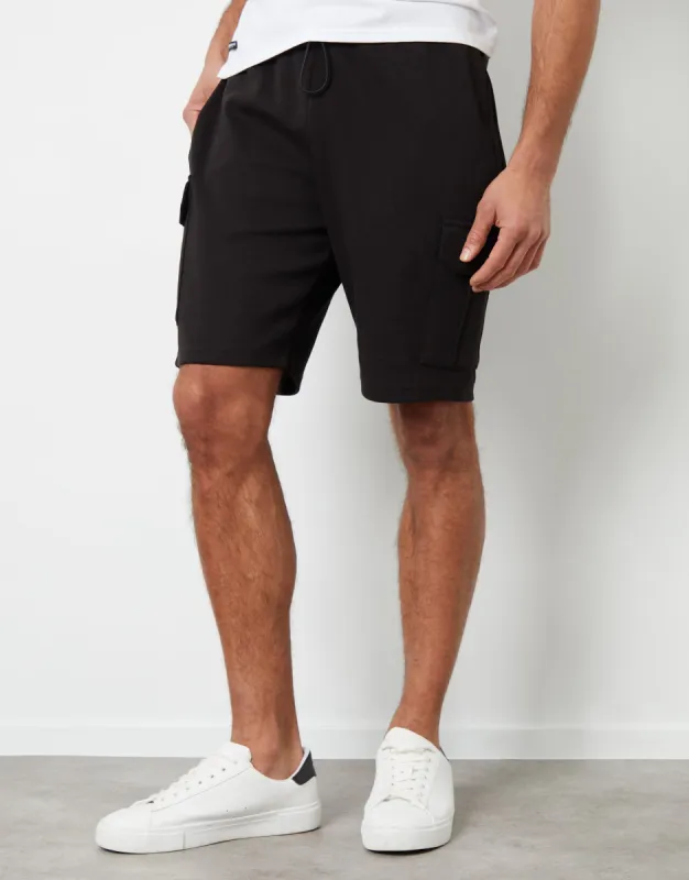 Threadbare Men's Black Cargo Sweat Shorts sold by Threadbare