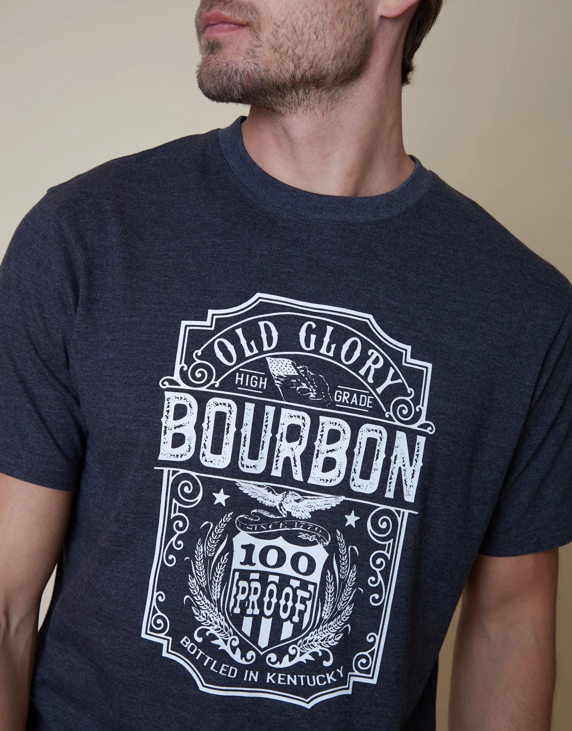 Men's Black Bourbon Graphic Print T-Shirt sold by Threadbare product image thumbnail 4