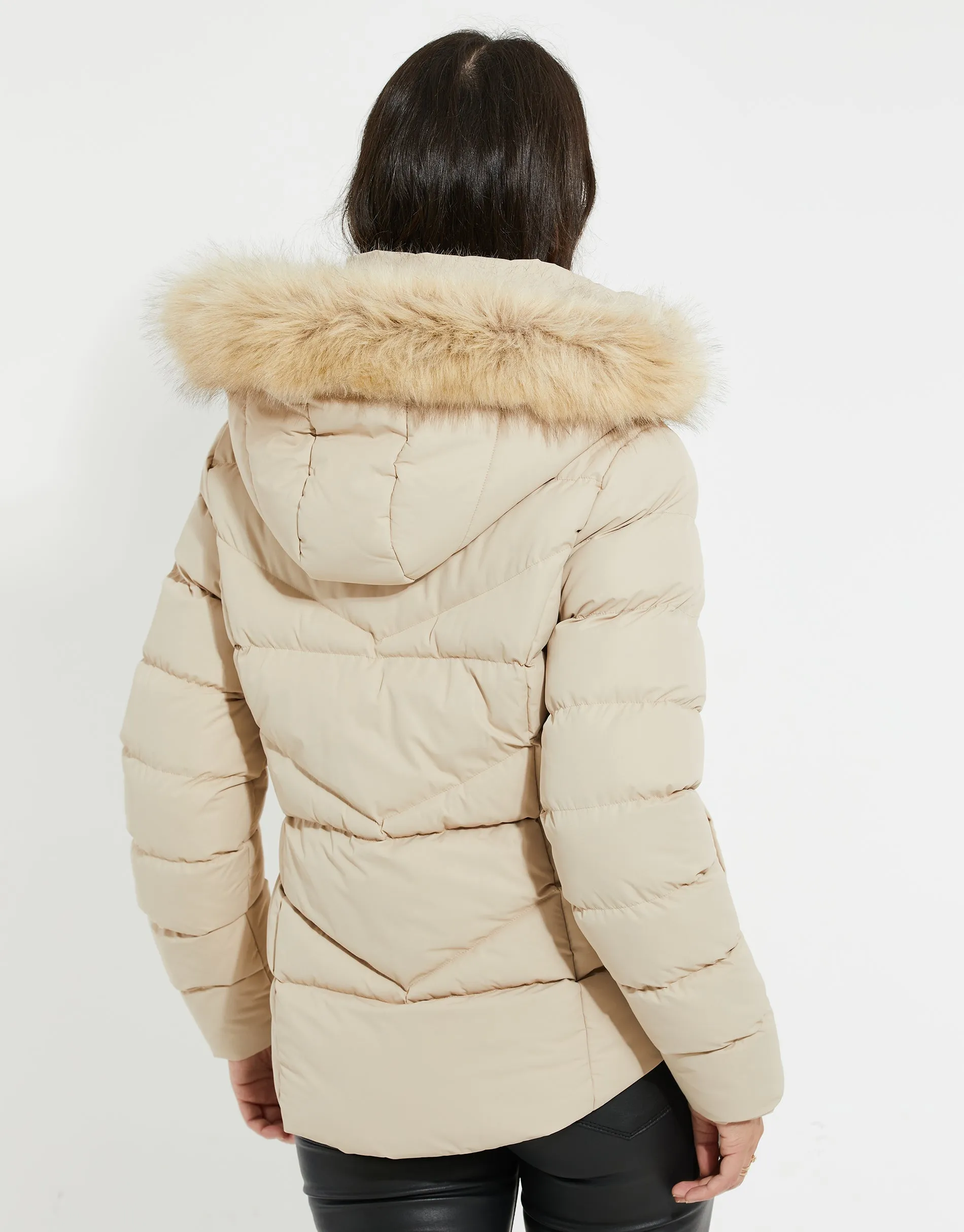 Women's Stone Short Parka Jacket sold by Threadbare product image thumbnail 2
