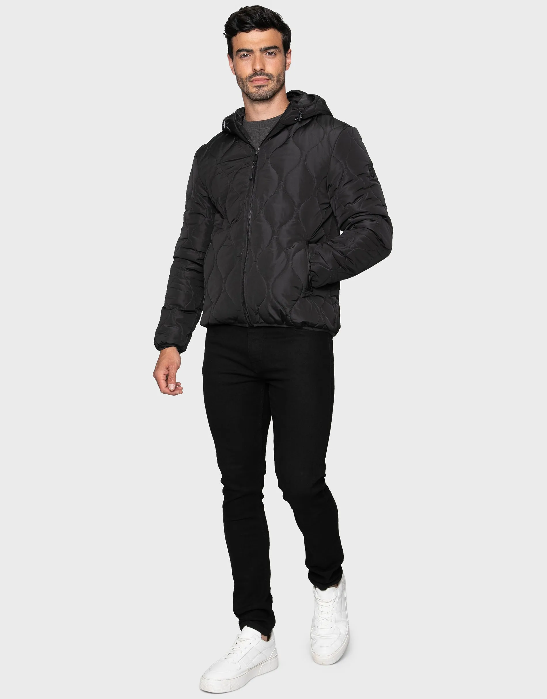 Men's Black Onion Quilted Jacket sold by Threadbare product image thumbnail 3