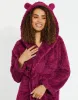 Women's Dark Pink Fluffy Dressing Gown sold by Threadbare
