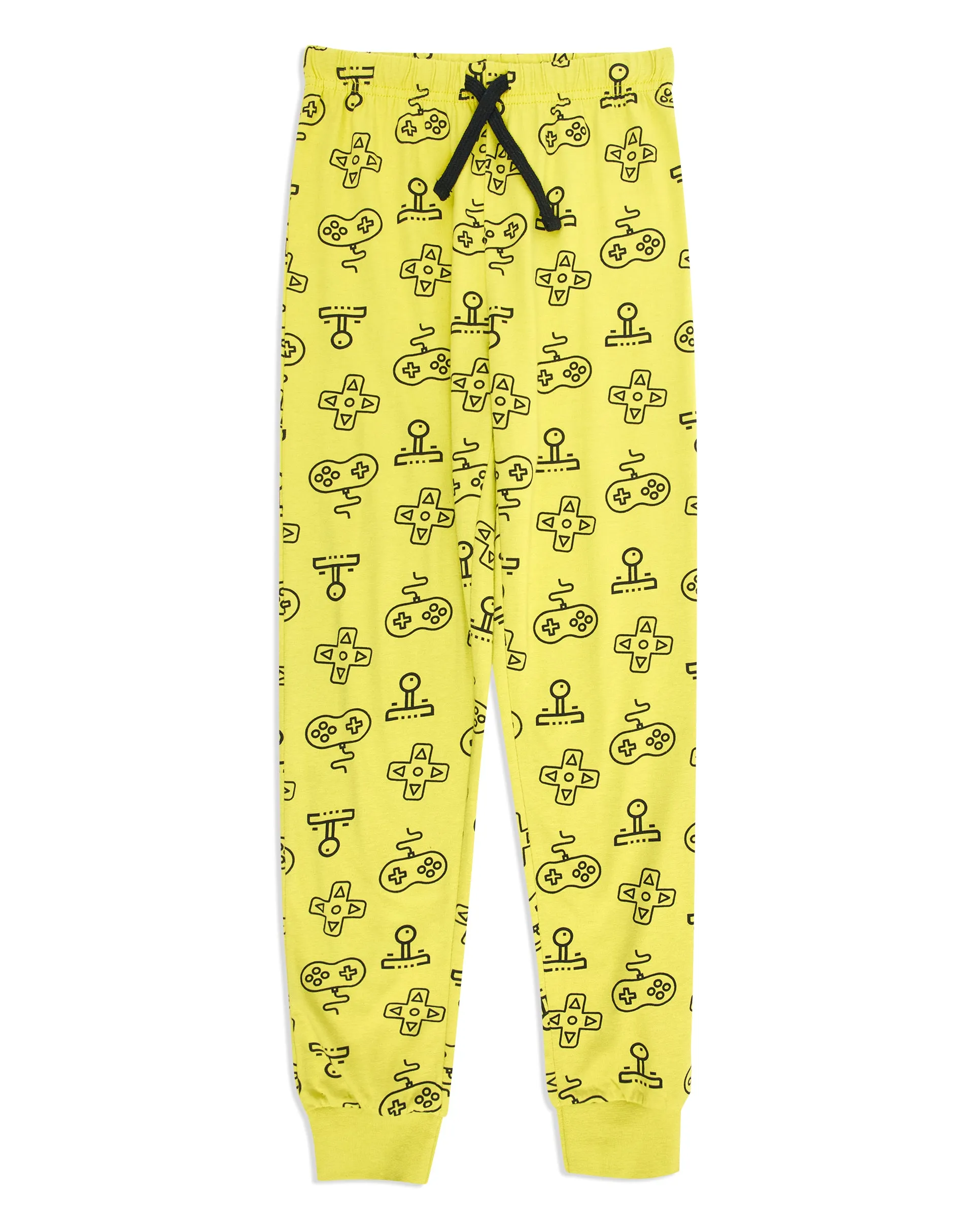 Boys' Black & Yellow Gaming Pyjamas (2-Piece Set) sold by Threadbare product image thumbnail 3