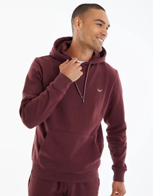 Burgundy Overhead Hoodie sold by Threadbare