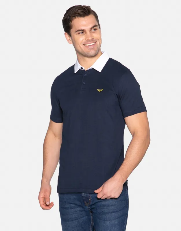 Men's Navy Short Sleeve Rugby Shirt sold by Threadbare