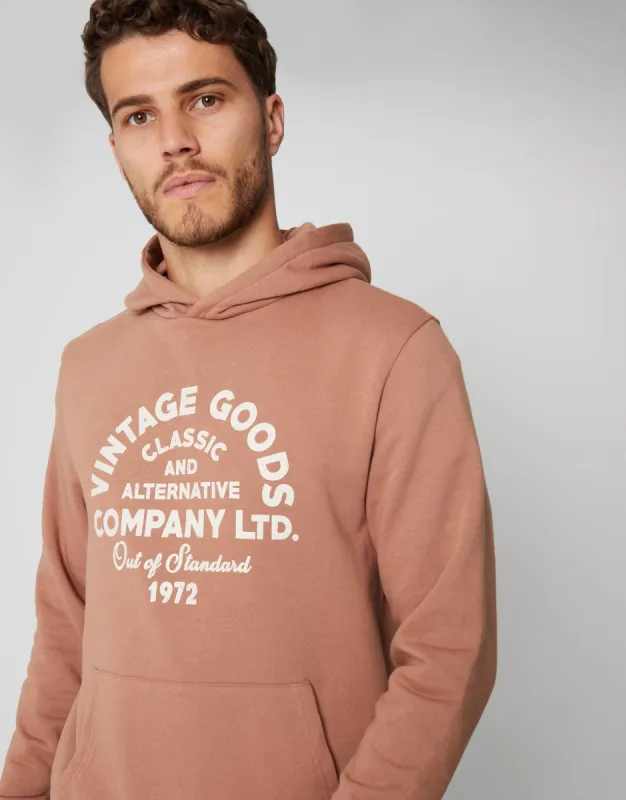 Taupe Vintage Graphic Hoodie sold by Threadbare