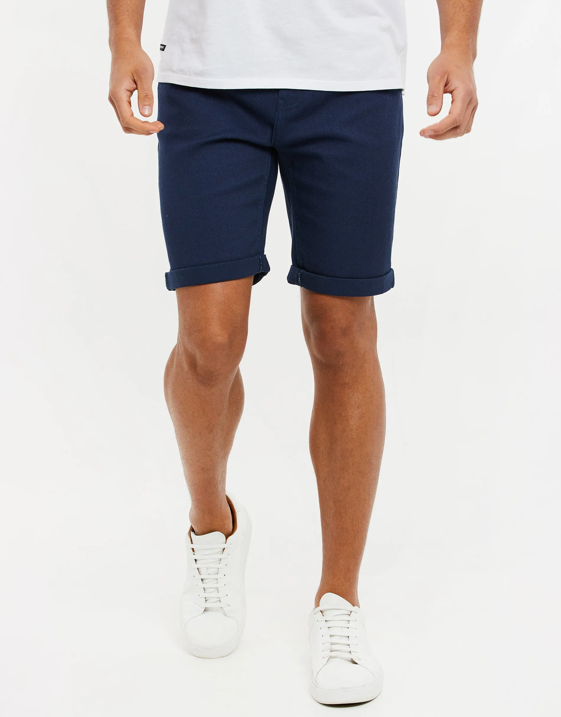 Men's Navy Chino Shorts sold by Threadbare