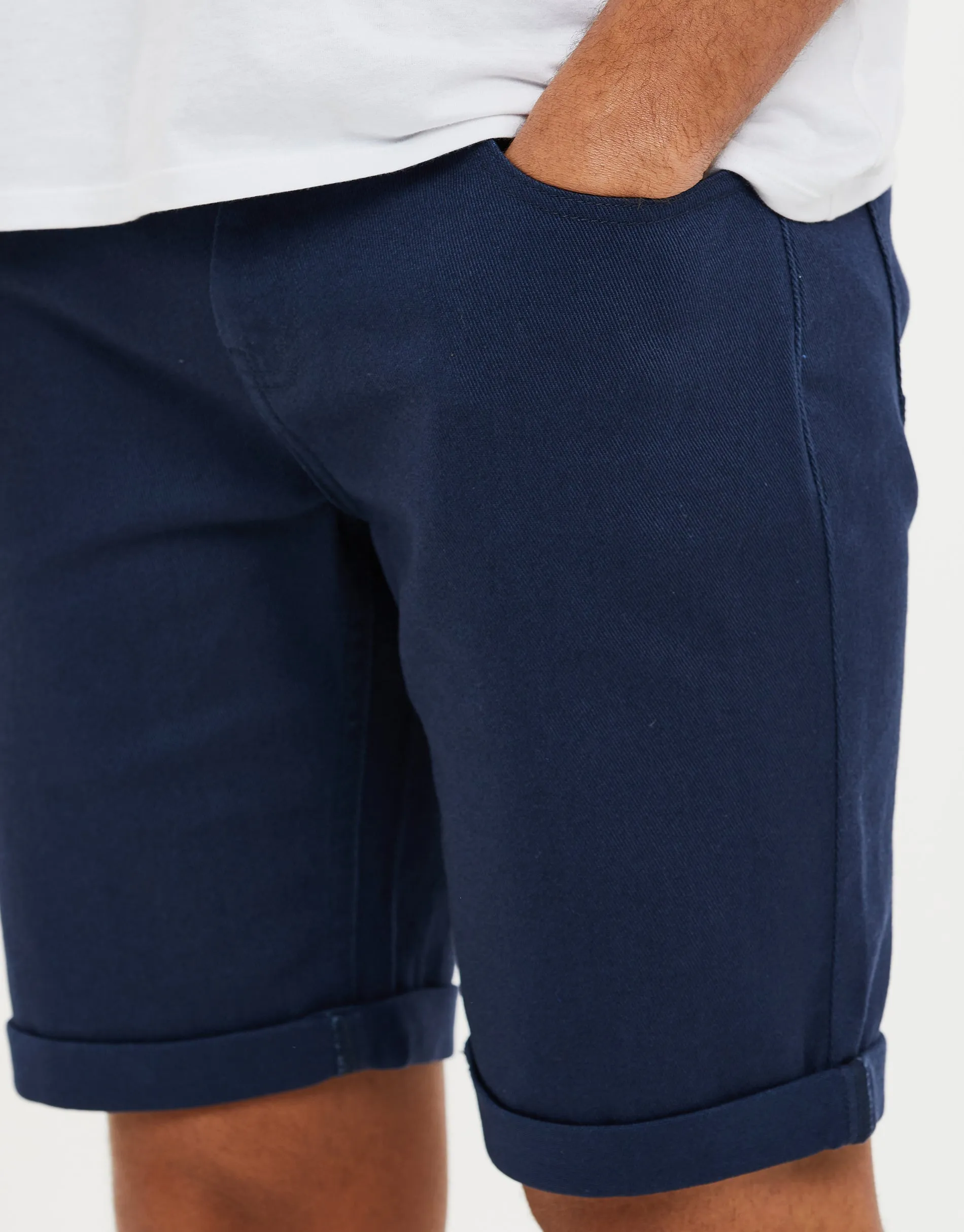 Men's Navy Chino Shorts sold by Threadbare product image thumbnail 4