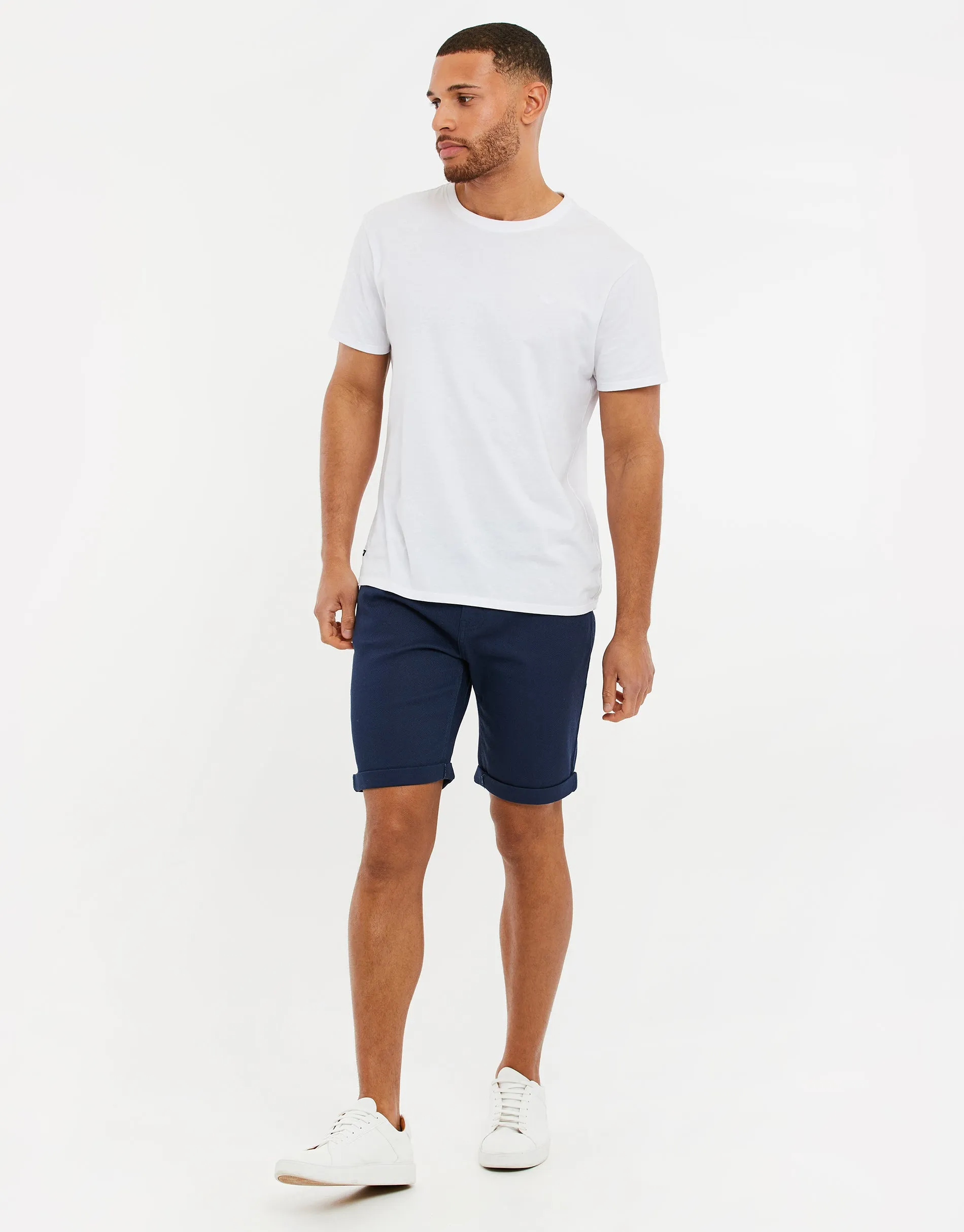 Men's Navy Chino Shorts sold by Threadbare product image thumbnail 3