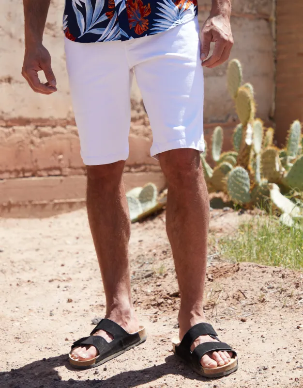 White Overdyed Denim Shorts sold by Threadbare