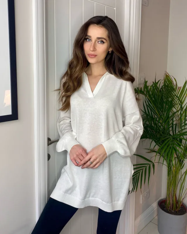 Women's White Rugby Style Top sold by Threadbare