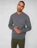 Men's Charcoal Marl Raglan Sleeve Crew Neck Jumper sold by Threadbare