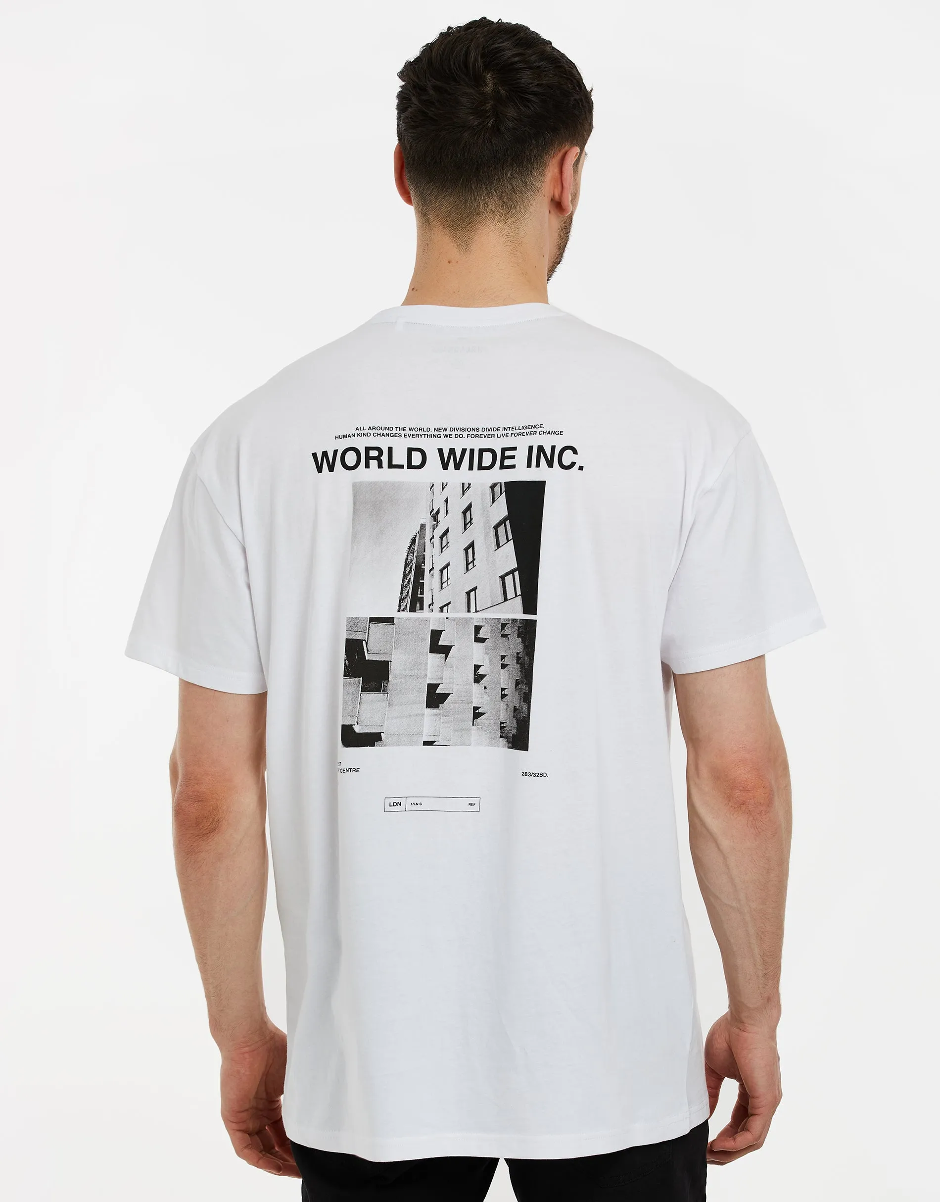Men's White Graphic Print Oversized T-Shirt sold by Threadbare product image thumbnail 2