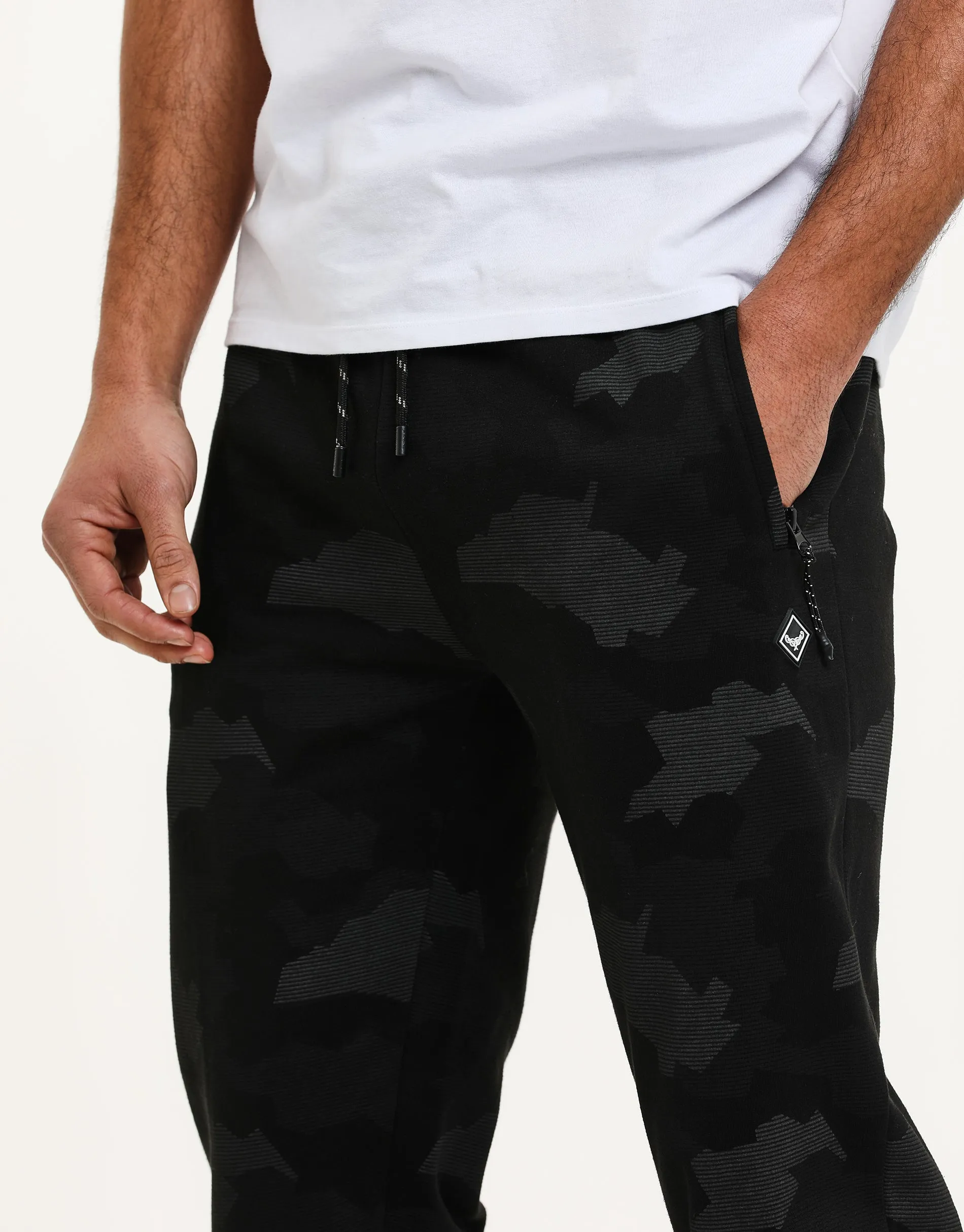 Men's Charcoal Camo Joggers sold by Threadbare product image thumbnail 4