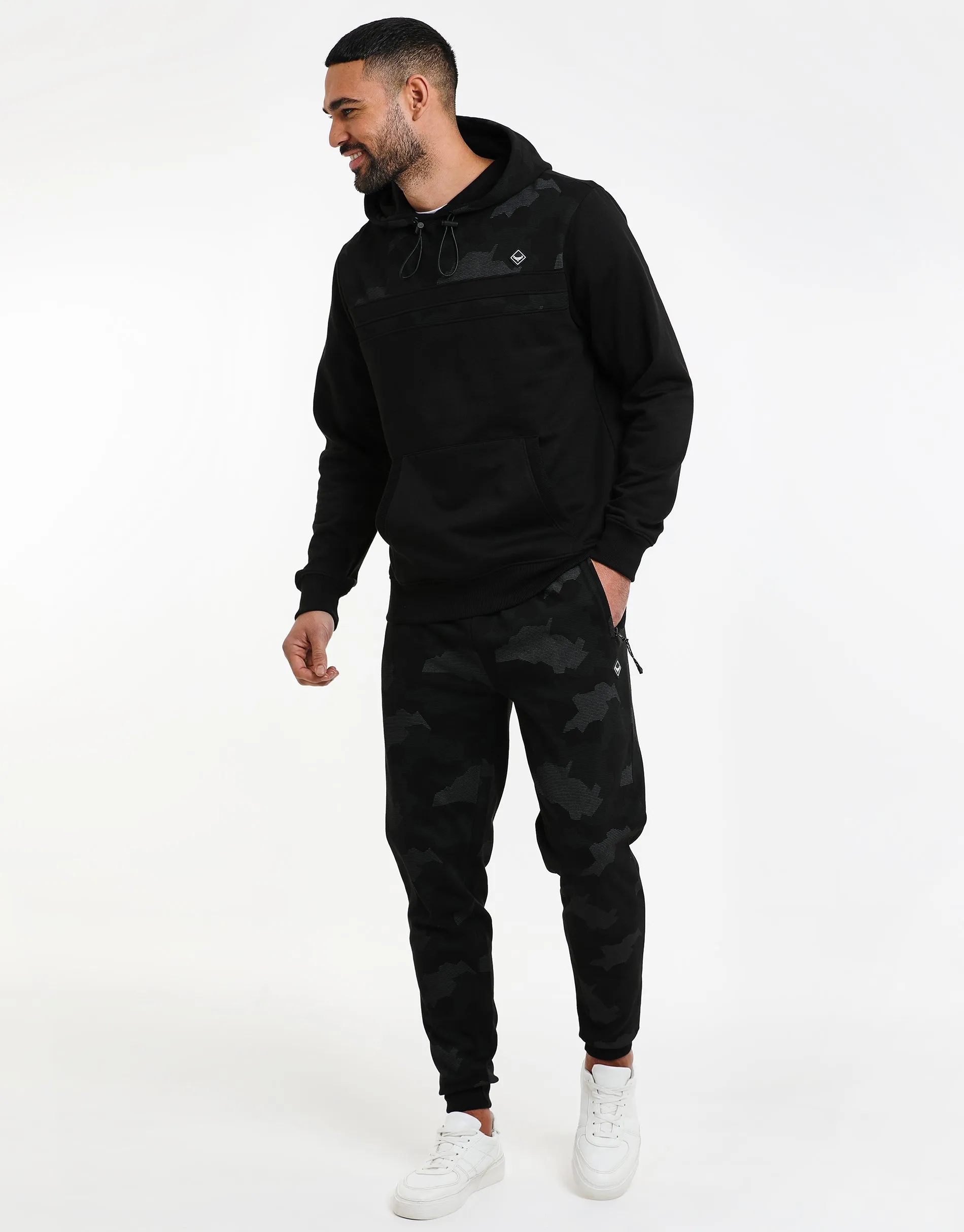 Men's Charcoal Camo Joggers sold by Threadbare product image thumbnail 3