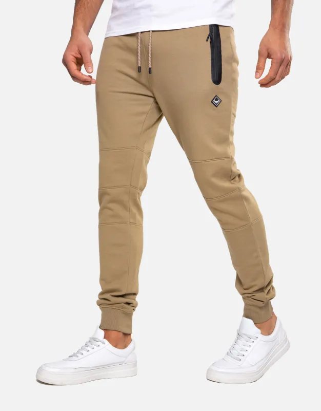 Men's Stone Slim Fit Joggers made by Threadbare