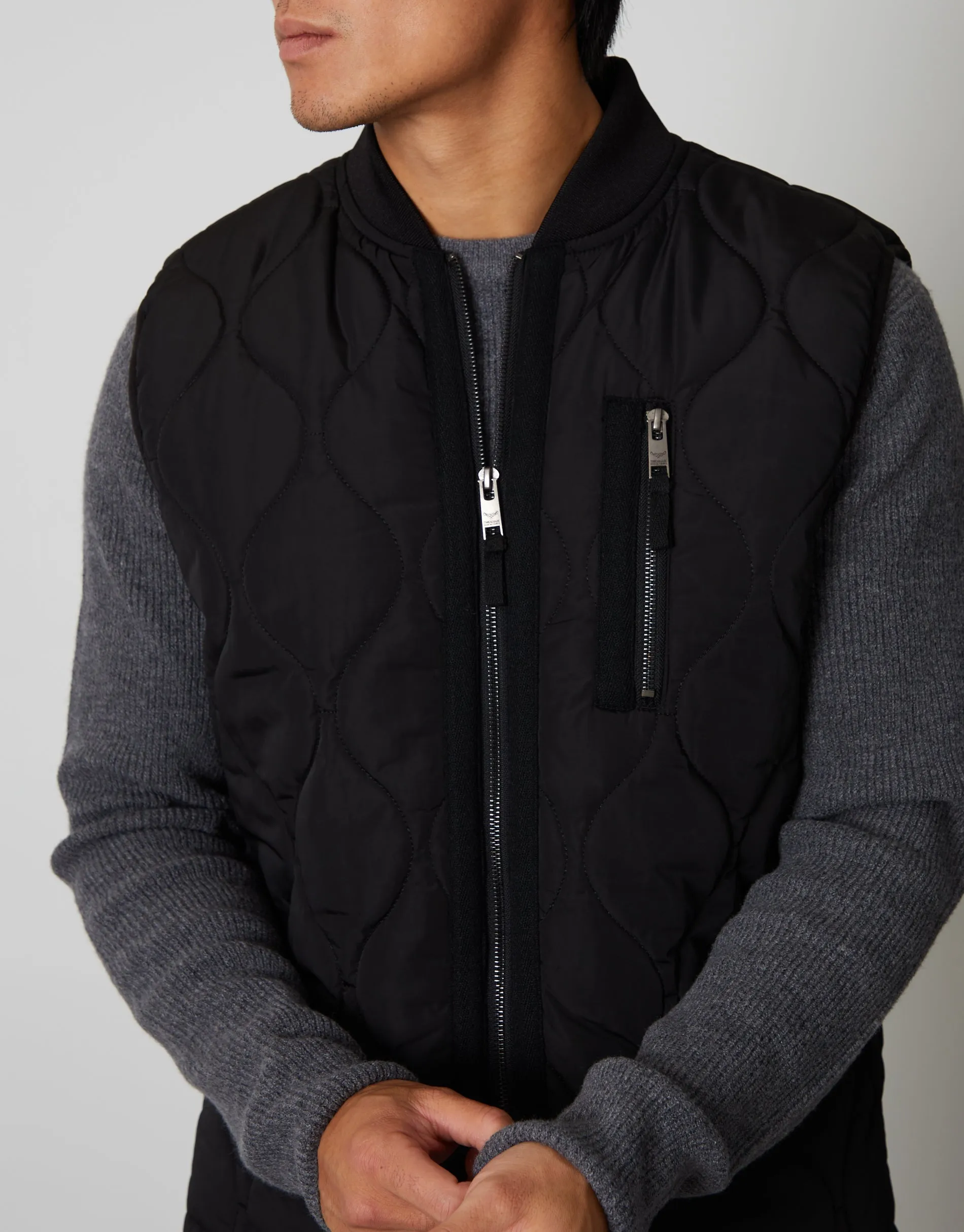 Men's Black Onion Quilted Gilet sold by Threadbare product image thumbnail 4