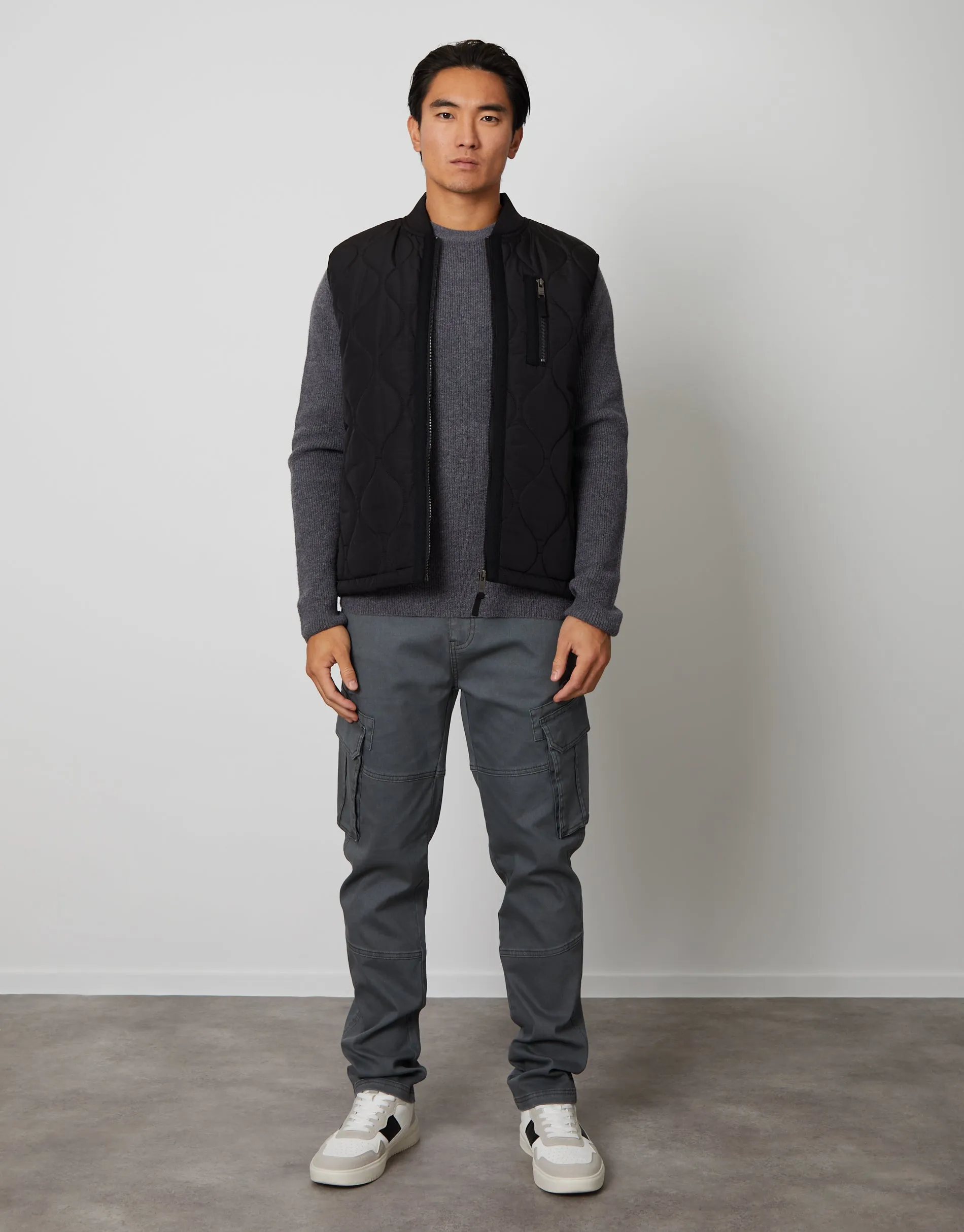 Men's Black Onion Quilted Gilet sold by Threadbare product image thumbnail 3