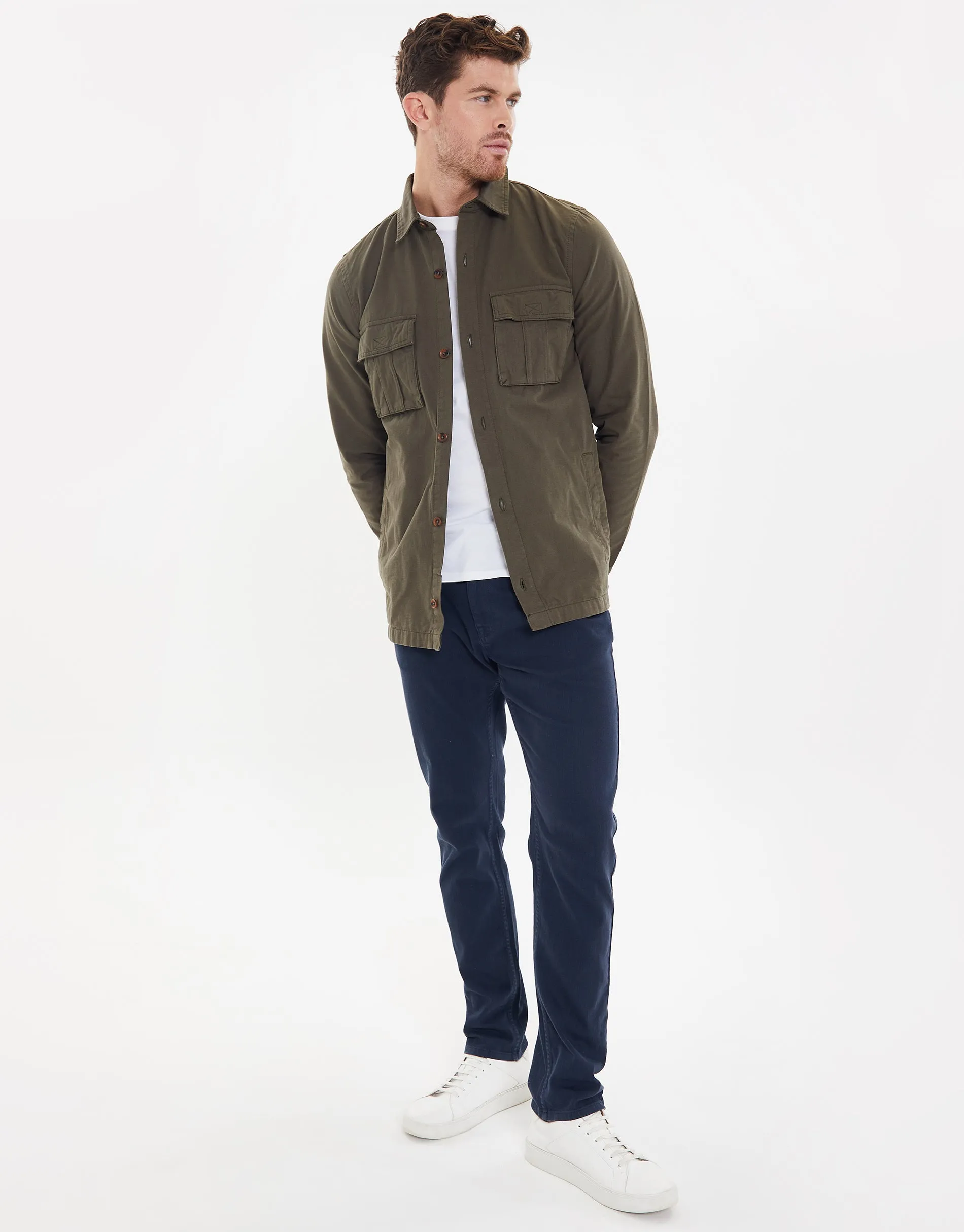 Men's Khaki Long Sleeve Shirt sold by Threadbare product image thumbnail 3