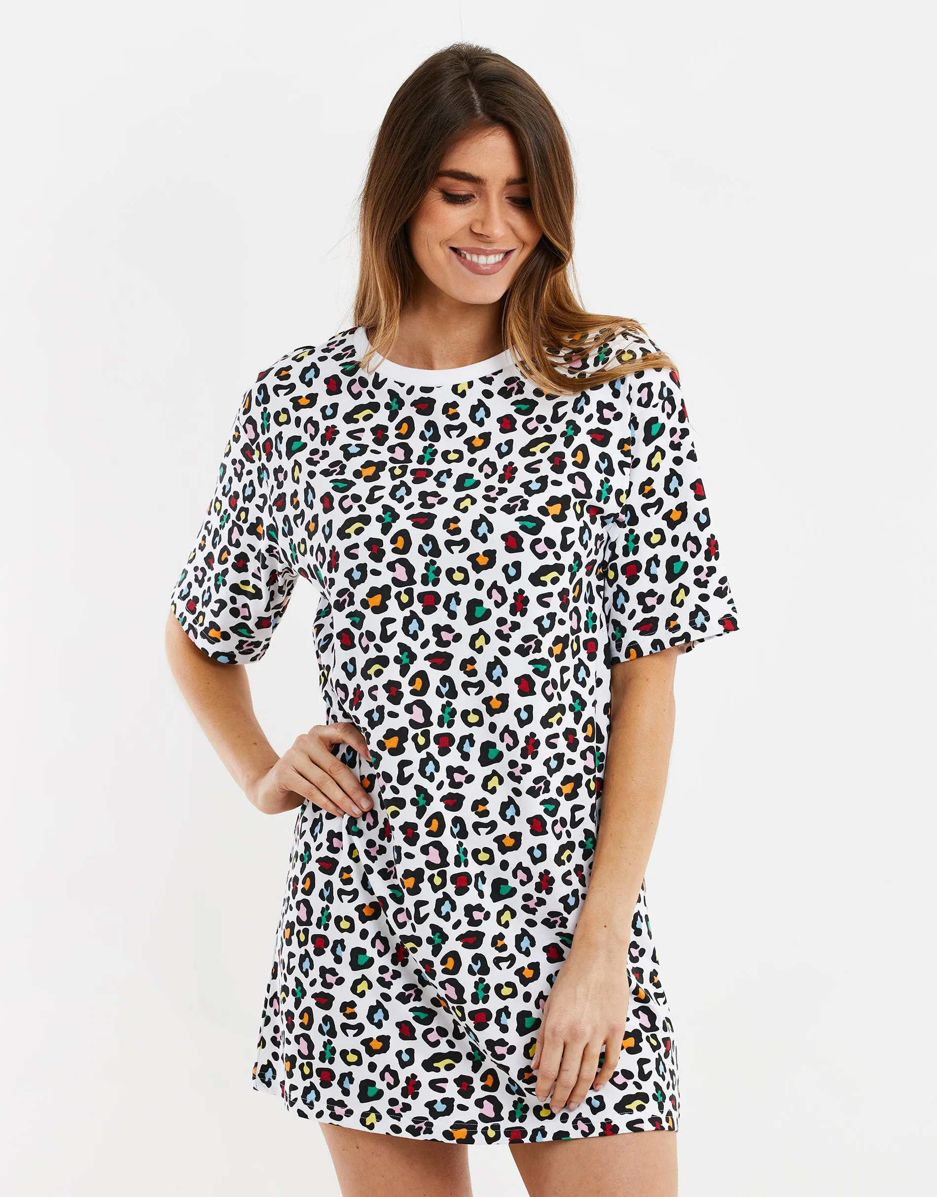 Women's White Animal Print Night Dress sold by Threadbare