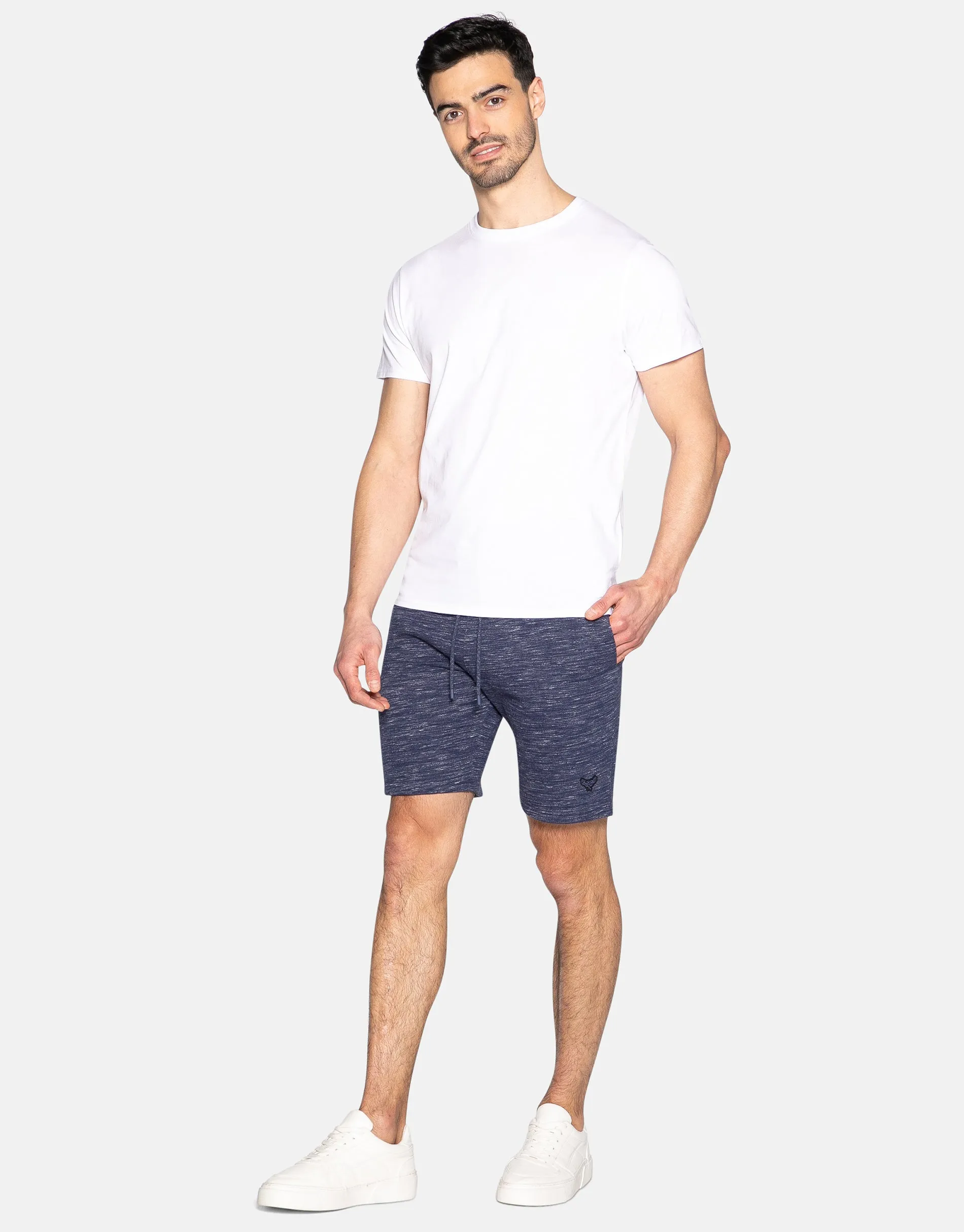 Men's Denim Blue Fleece Shorts sold by Threadbare product image thumbnail 3