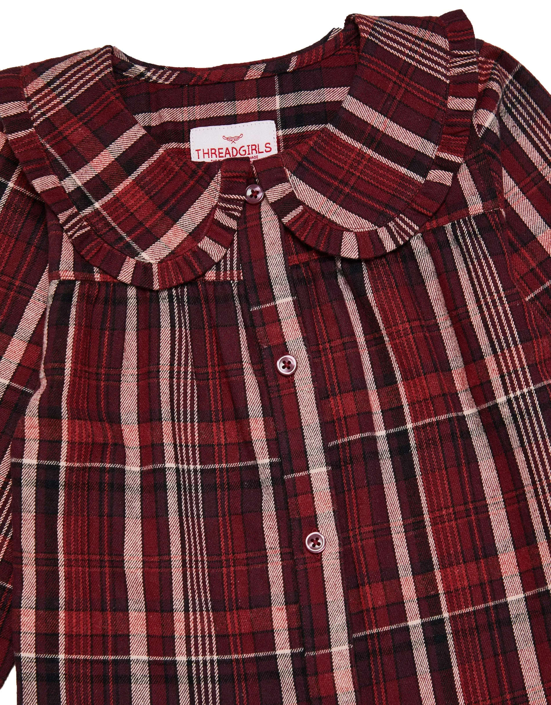 Girls' Red Check Shirt Dress sold by Threadbare product image thumbnail 4