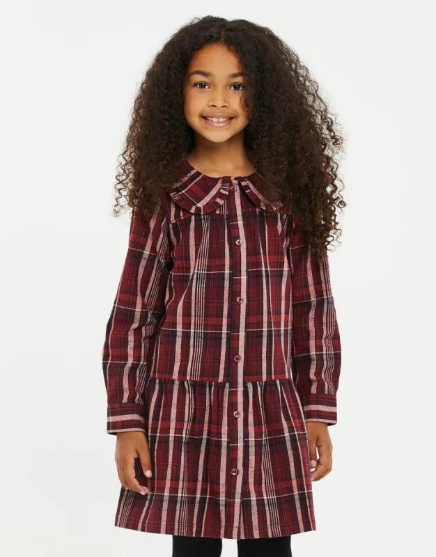 Girls' Red Check Shirt Dress made by Threadbare