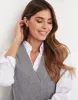 Women's Grey Knitted Vest sold by Threadbare