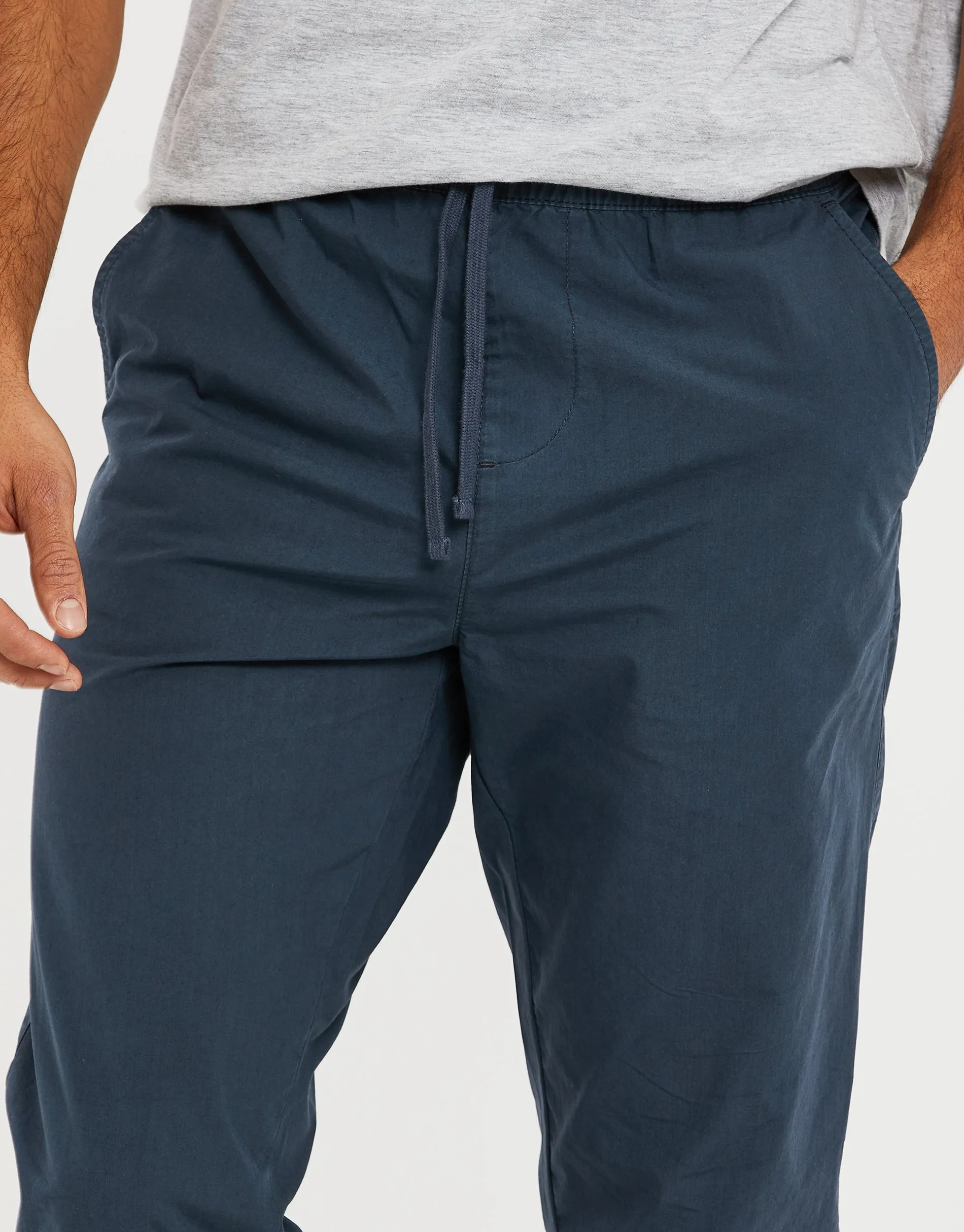 Men's Denim Blue Cuffed Jogger Style Trousers sold by Threadbare product image thumbnail 4