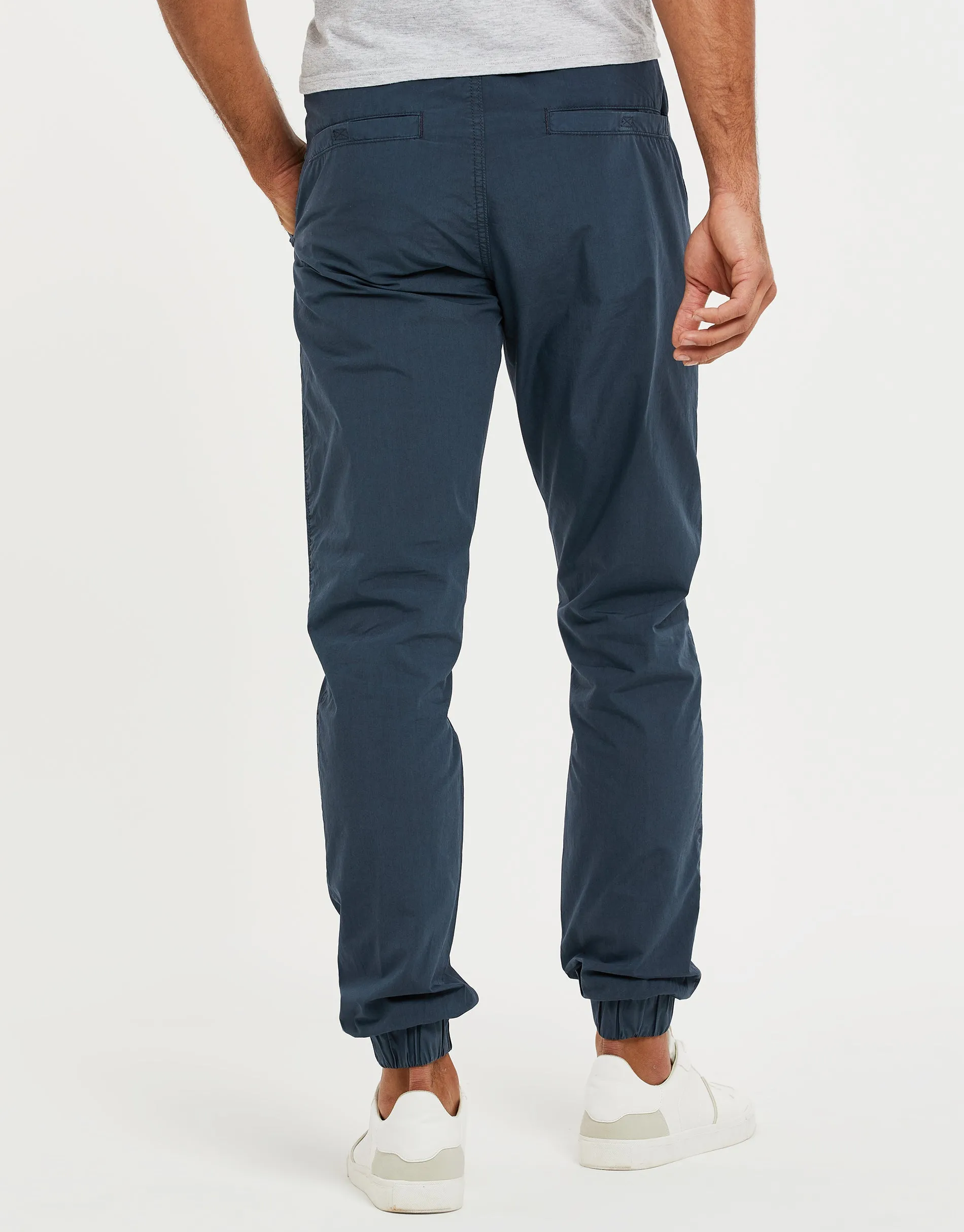 Men's Denim Blue Cuffed Jogger Style Trousers sold by Threadbare product image thumbnail 2