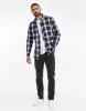 Men's Blue Lumber Check Long Sleeve Shirt sold by Threadbare