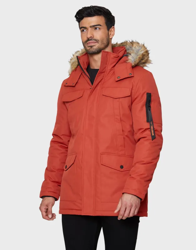 Men's Rust Parka Jacket sold by Threadbare