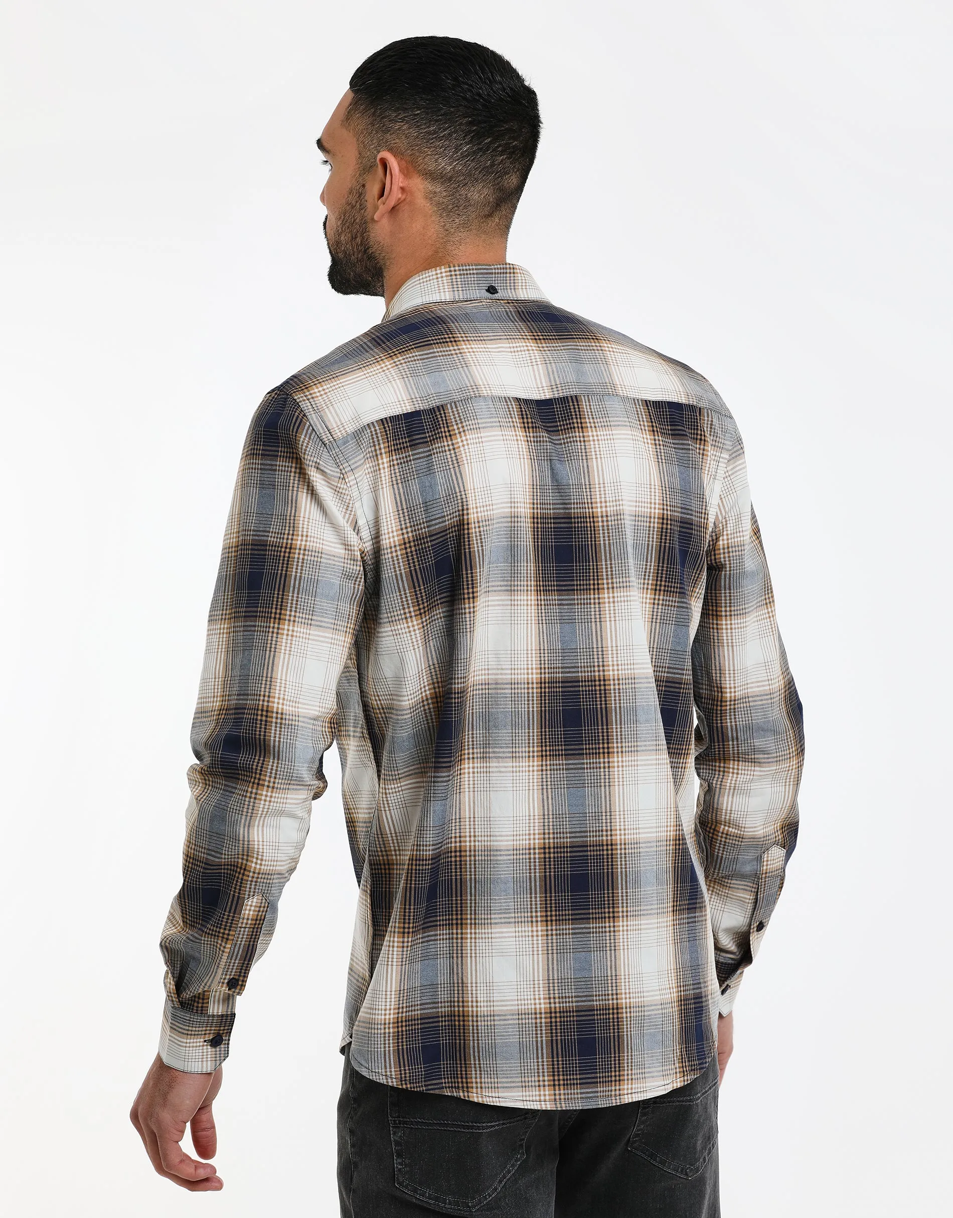 Men's Umbria Check Long Sleeve Shirt sold by Threadbare product image thumbnail 2