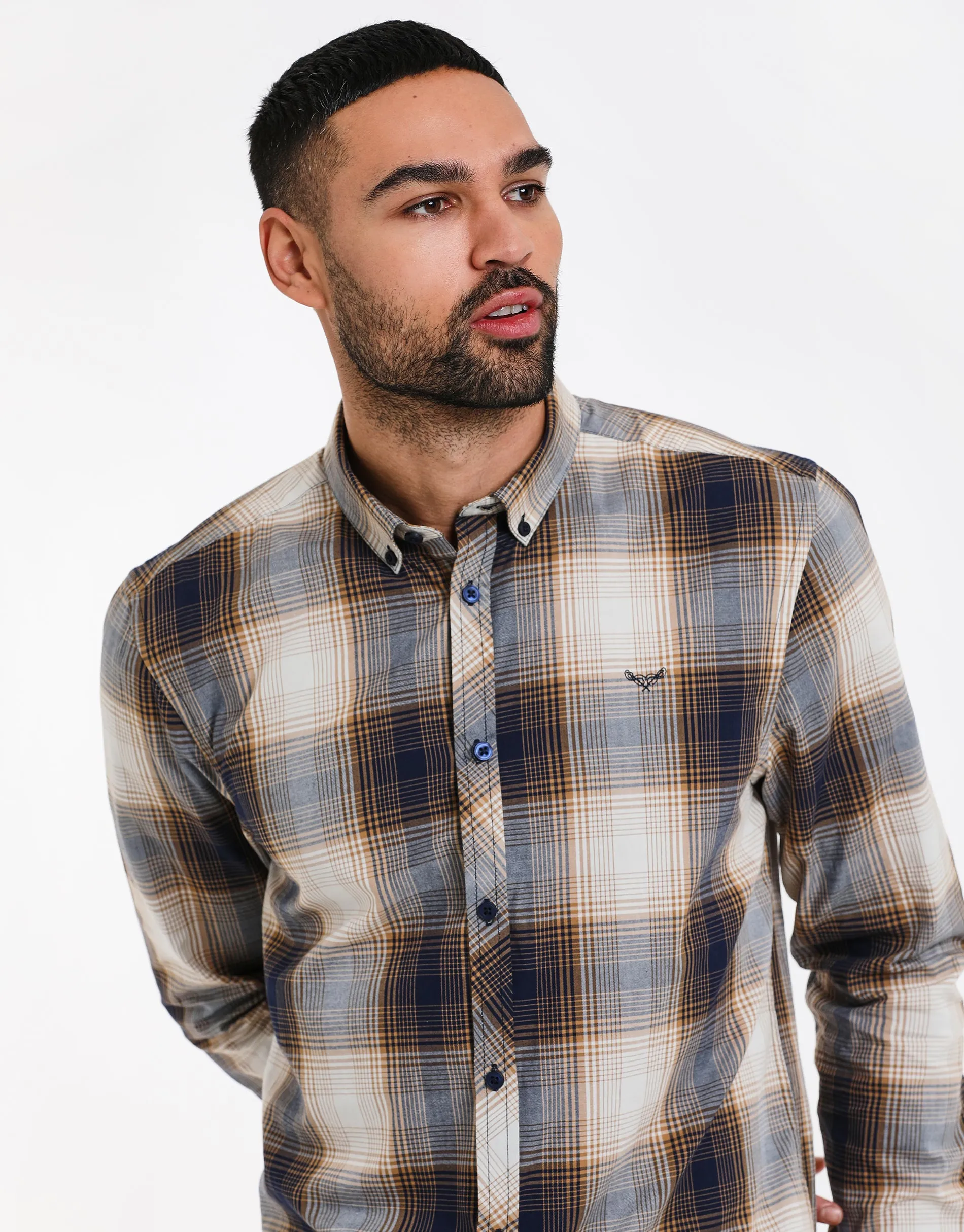 Men's Umbria Check Long Sleeve Shirt sold by Threadbare product image thumbnail 4