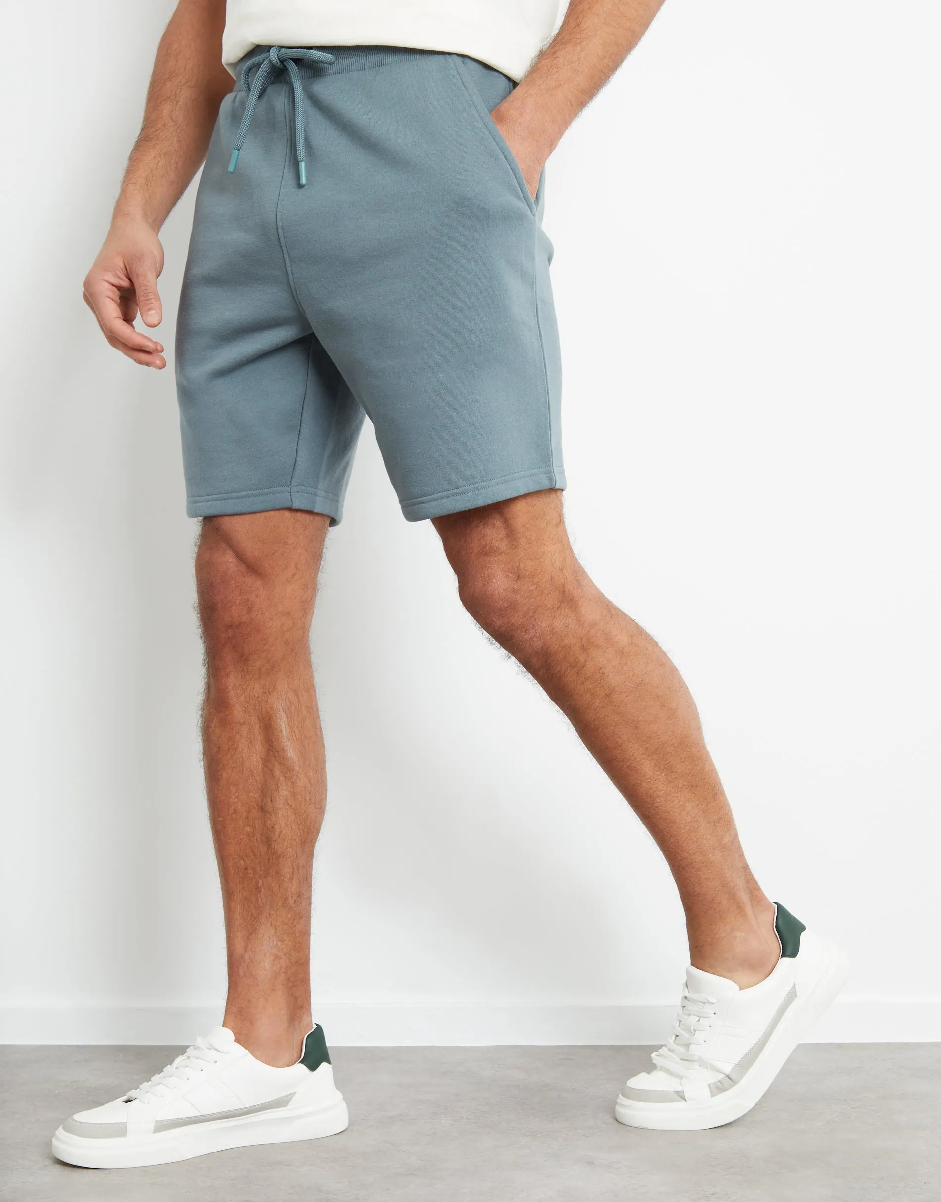 Blue Grey Sweat Shorts sold by Threadbare product image thumbnail 3