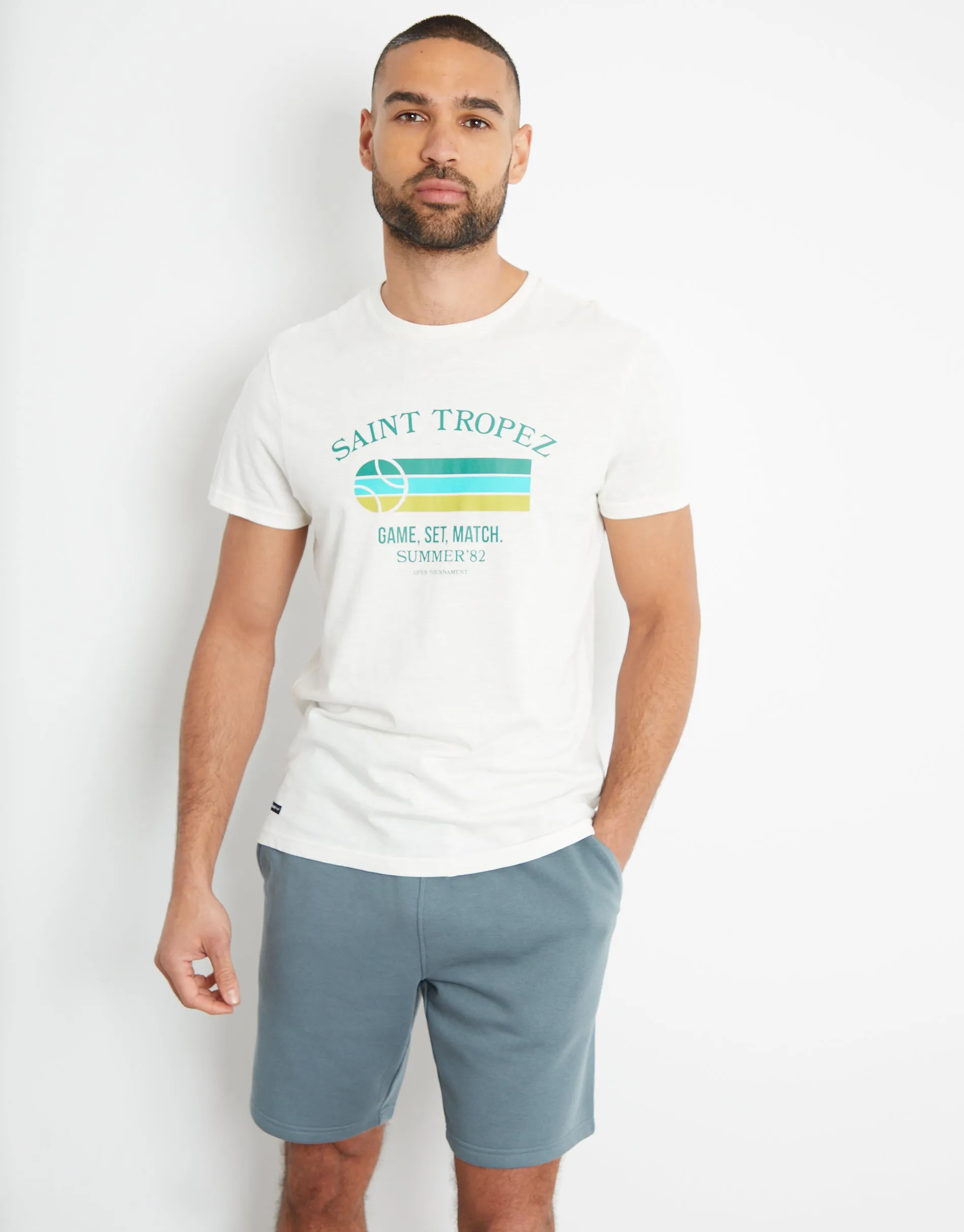 Blue Grey Sweat Shorts sold by Threadbare product image thumbnail 4