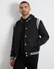 Men's Black Varsity Style Bomber Jacket sold by Threadbare