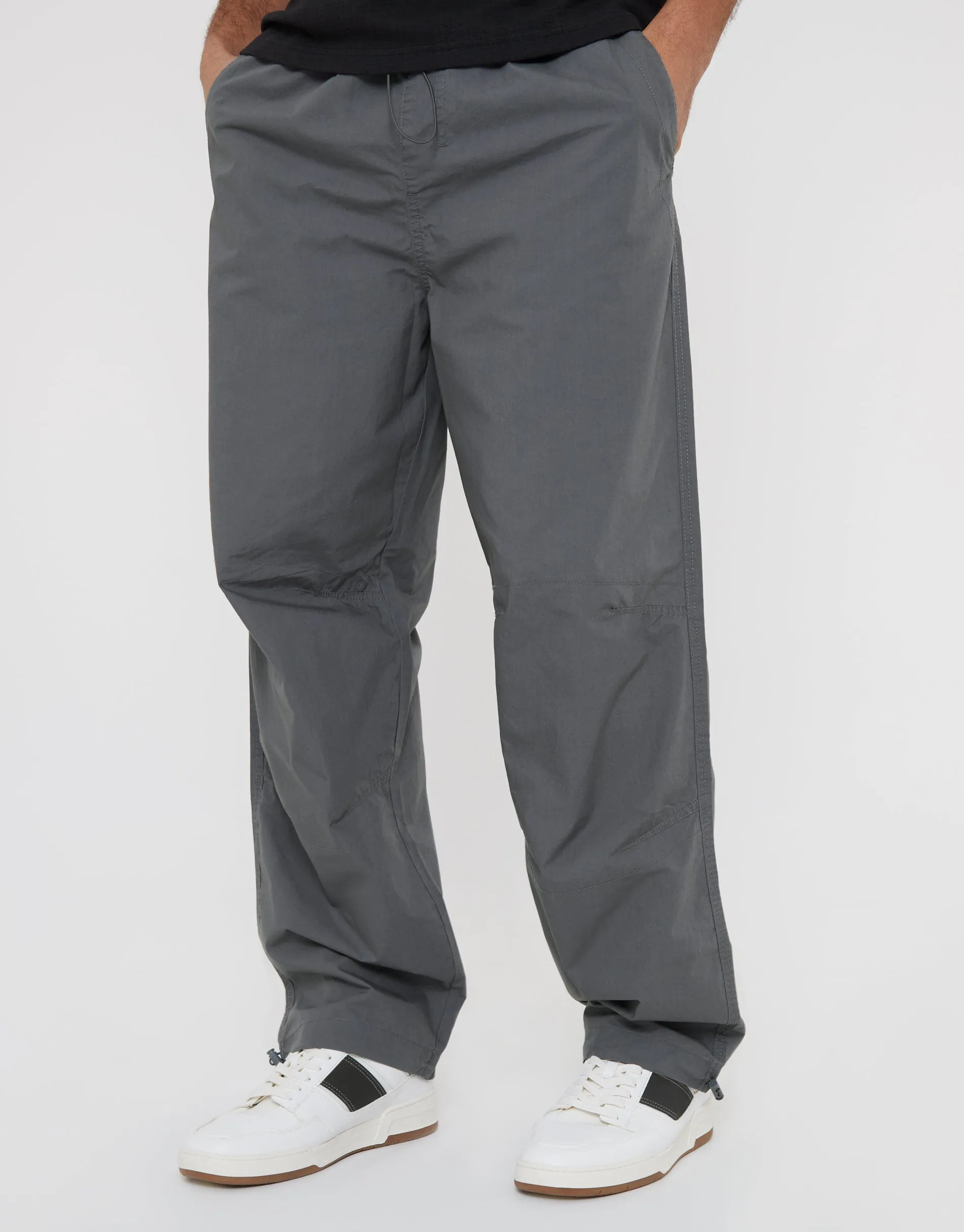 Slate Grey Relaxed Fit Jogger Style Cuffed Trousers sold by Threadbare