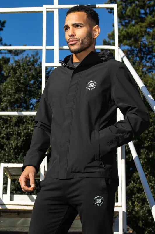 Men's Black Hooded Sports Jacket sold by Threadbare