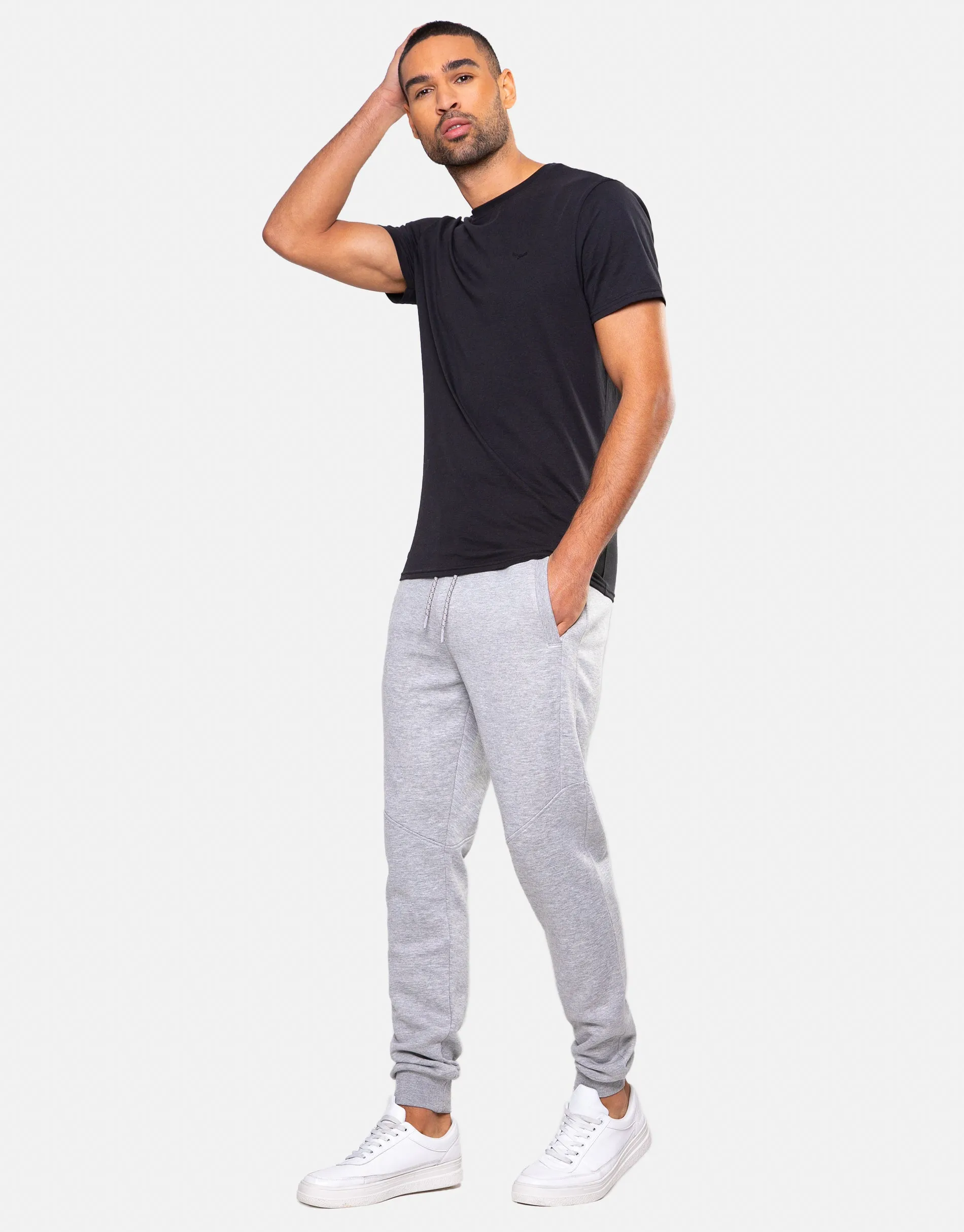 Men's Light Grey Slim Fit Joggers sold by Threadbare product image thumbnail 3