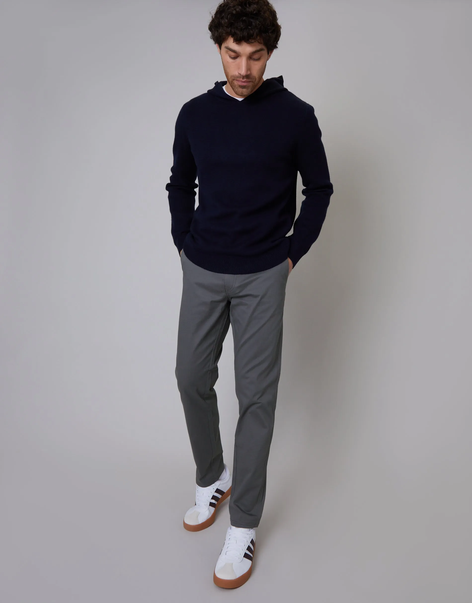 Slate Grey Regular Fit Chino Trousers sold by Threadbare product image thumbnail 3