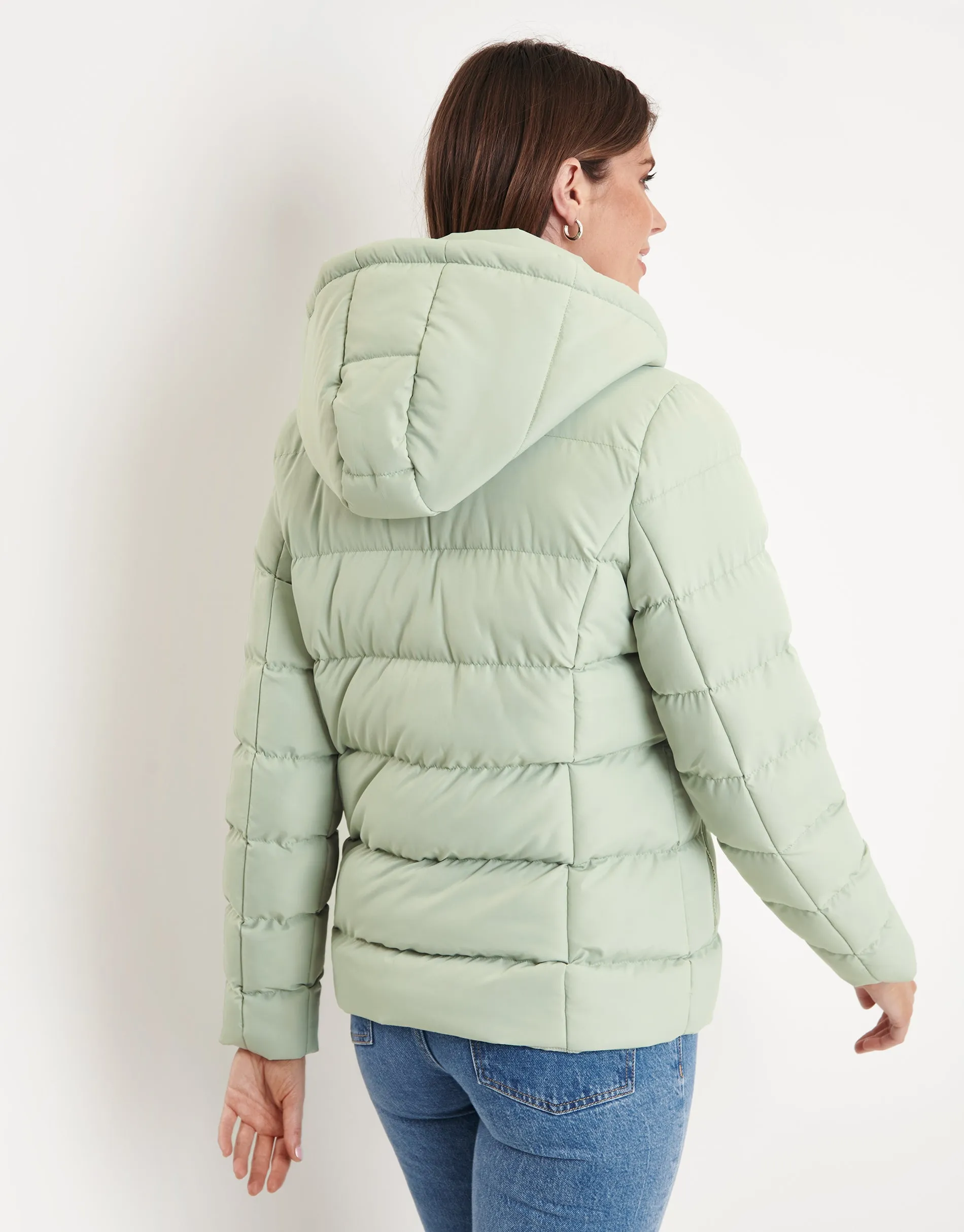 Women's Sage Hooded Puffer Jacket sold by Threadbare product image thumbnail 3