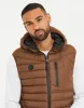 Men's Chocolate Brown Quilted Gilet sold by Threadbare
