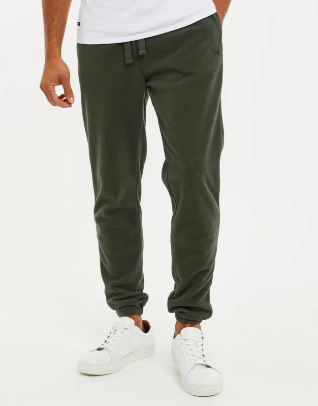 Men's Khaki Fitness Fleece Joggers sold by Threadbare