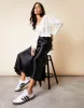Women's Black Maxi Satin Slip Skirt sold by Threadbare