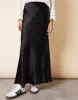 Women's Black Maxi Satin Slip Skirt sold by Threadbare