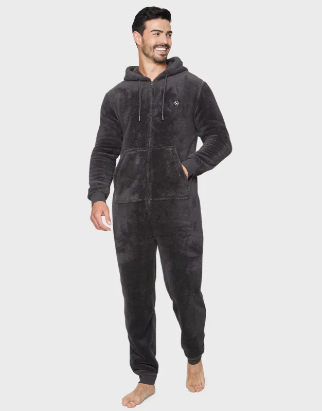 Men's Charcoal Loungewear Onesie sold by Threadbare