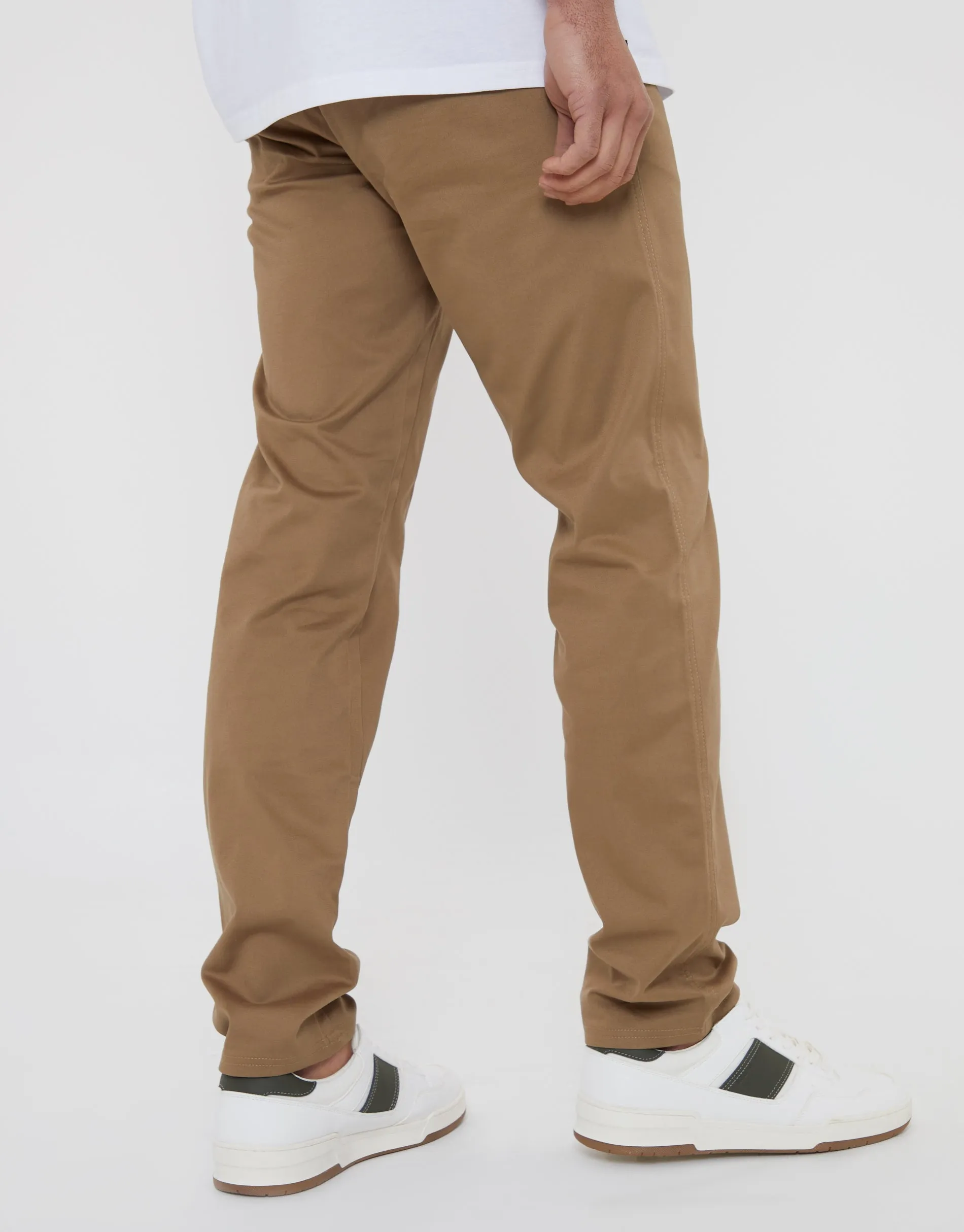 Dark Stone Regular Fit Chino Trousers sold by Threadbare product image thumbnail 2