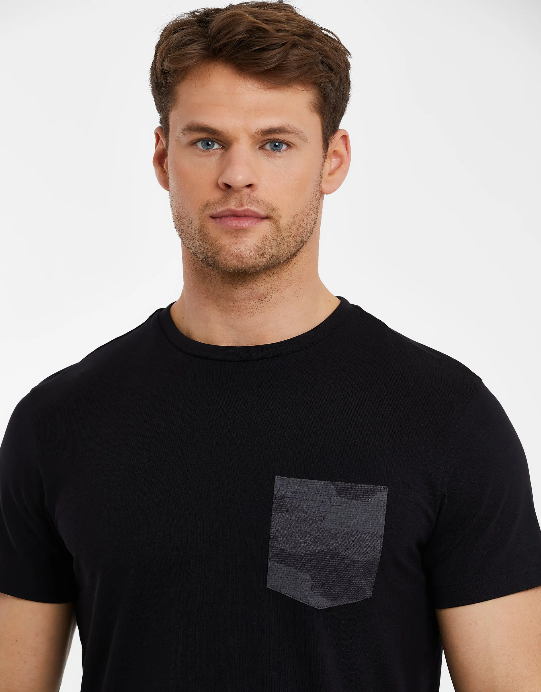 Men's Black Crew Neck T-Shirt sold by Threadbare product image thumbnail 4