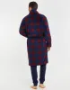 Men's Navy & Burgundy Check Dressing Gown sold by Threadbare